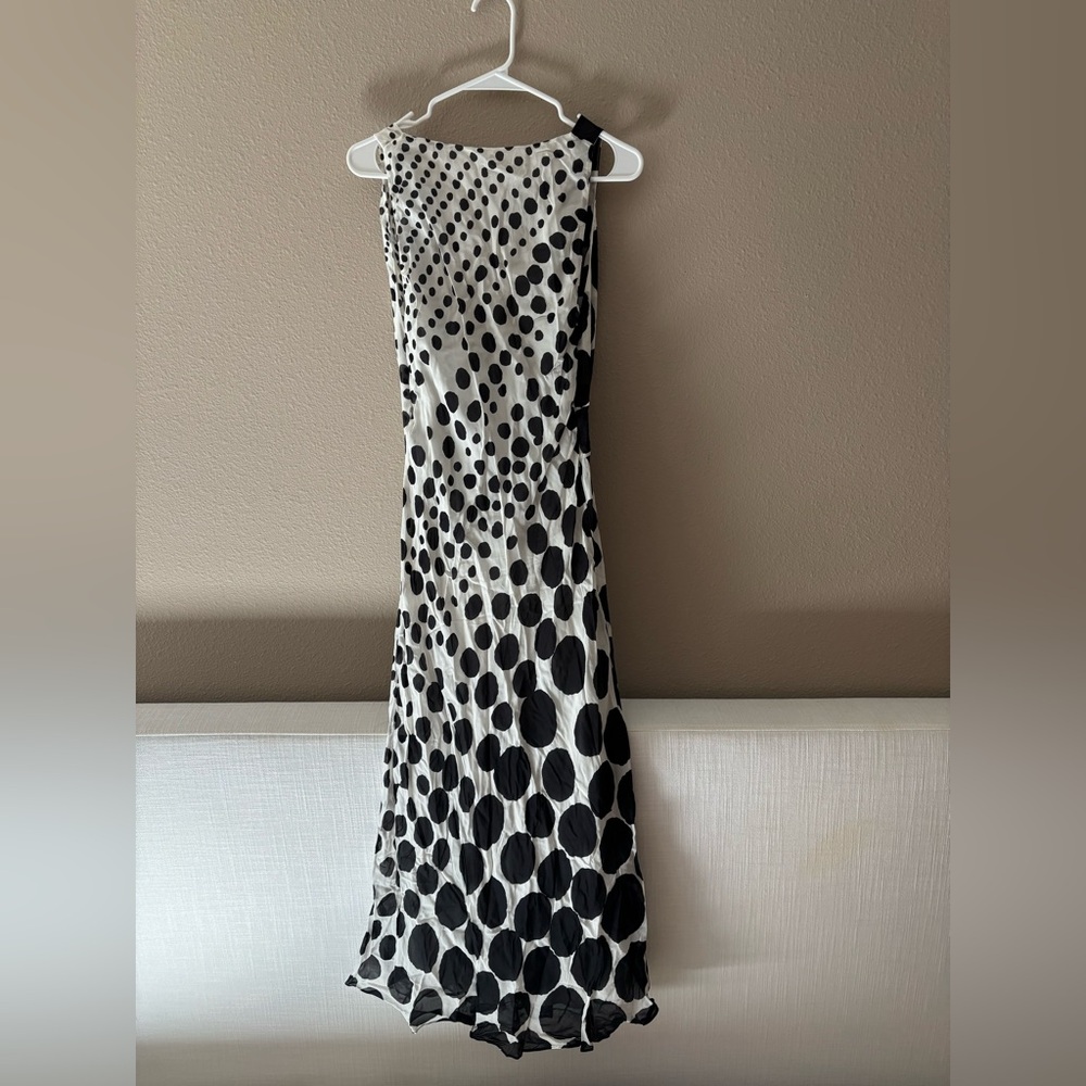 Zara Black and White Polka Dot Maxi Dress - Picture 7 of 9